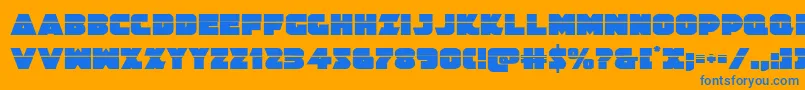Jedisflaser Font – Blue Fonts on Orange Background
