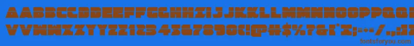 Jedisflaser Font – Brown Fonts on Blue Background
