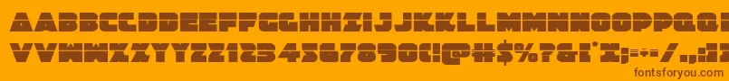 Jedisflaser Font – Brown Fonts on Orange Background