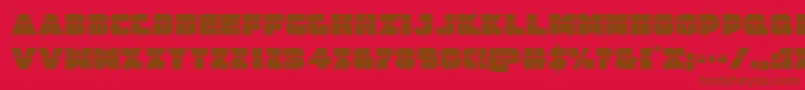 Jedisflaser Font – Brown Fonts on Red Background