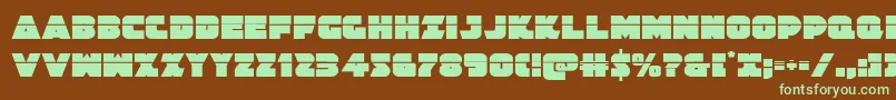 Jedisflaser Font – Green Fonts on Brown Background