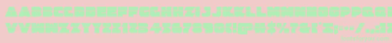 Jedisflaser-Schriftart – Grüne Schriften auf rosa Hintergrund