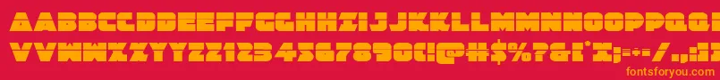 Jedisflaser Font – Orange Fonts on Red Background