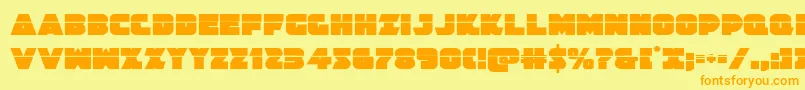Jedisflaser Font – Orange Fonts on Yellow Background