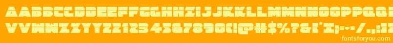 Jedisflaser Font – Yellow Fonts on Orange Background