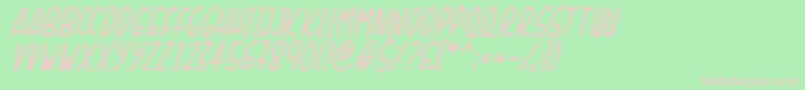 SunshineSmilesItalic Font – Pink Fonts on Green Background