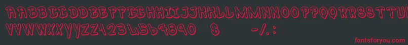 Mr.Poppey Font – Red Fonts on Black Background