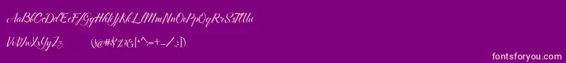 Merthy Font – Pink Fonts on Purple Background