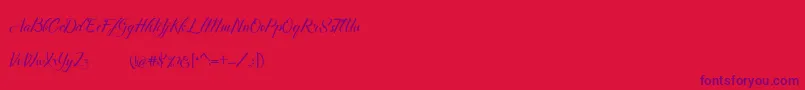 Merthy Font – Purple Fonts on Red Background