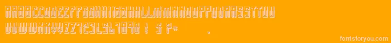 MexicanFiestaBold-fontti – vaaleanpunaiset fontit oranssilla taustalla