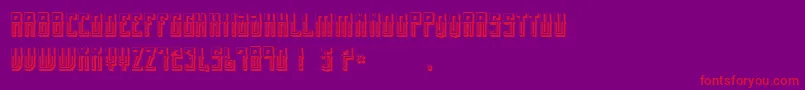 フォントMexicanFiestaBold – 紫の背景に赤い文字