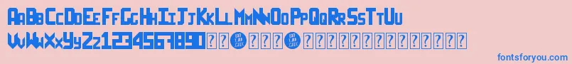 SheffBold Font – Blue Fonts on Pink Background