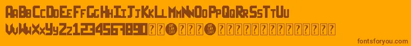 SheffBold Font – Brown Fonts on Orange Background