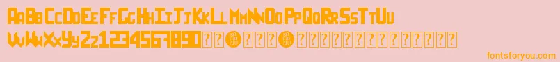 SheffBold Font – Orange Fonts on Pink Background