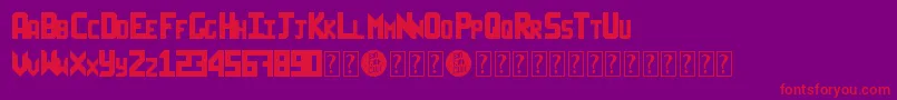 SheffBold Font – Red Fonts on Purple Background