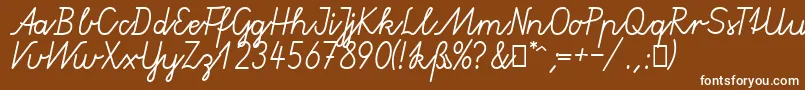 GruenewaldVaNormal Font – White Fonts on Brown Background