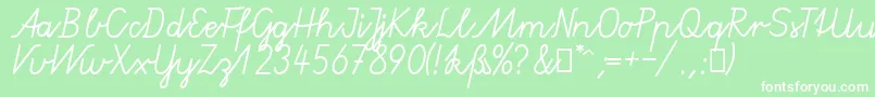 Police GruenewaldVaNormal – polices blanches sur fond vert