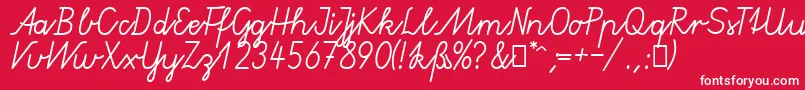 GruenewaldVaNormal Font – White Fonts on Red Background