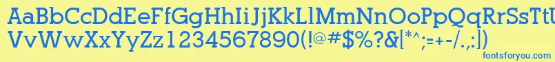 PogoSsiBold Font – Blue Fonts on Yellow Background