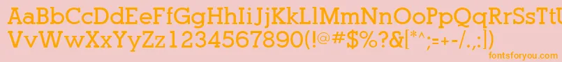 PogoSsiBold Font – Orange Fonts on Pink Background