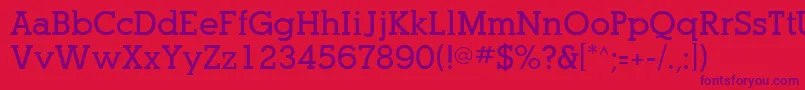 PogoSsiBold Font – Purple Fonts on Red Background