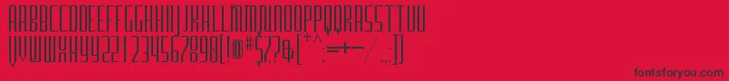 FurgatorioTitling-Schriftart – Schwarze Schriften auf rotem Hintergrund