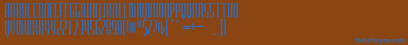 FurgatorioTitling Font – Blue Fonts on Brown Background