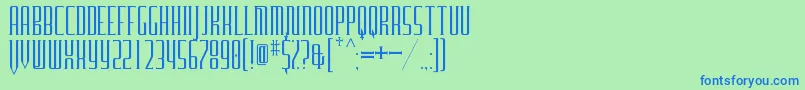 FurgatorioTitling Font – Blue Fonts on Green Background