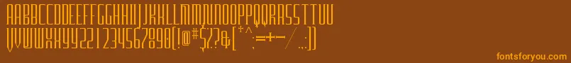 FurgatorioTitling Font – Orange Fonts on Brown Background