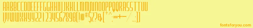 FurgatorioTitling Font – Orange Fonts on Yellow Background