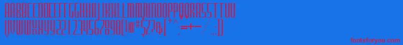 FurgatorioTitling Font – Red Fonts on Blue Background