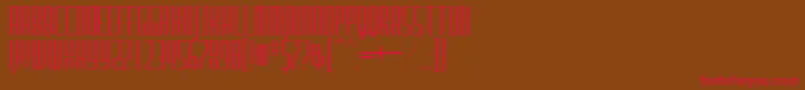 FurgatorioTitling Font – Red Fonts on Brown Background