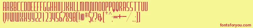 Шрифт FurgatorioTitling – красные шрифты на жёлтом фоне