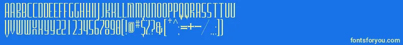 FurgatorioTitling Font – Yellow Fonts on Blue Background