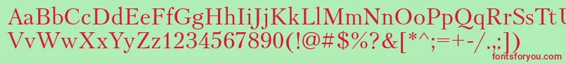 Petersburgostt Font – Red Fonts on Green Background