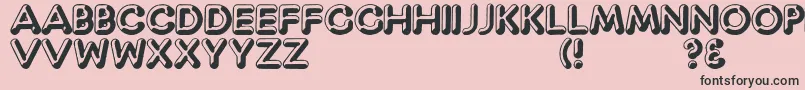 CaptainShiner Font – Black Fonts on Pink Background