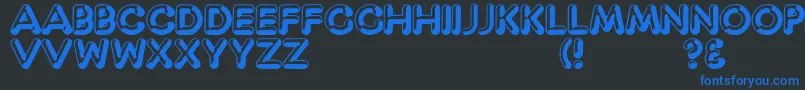 CaptainShiner Font – Blue Fonts on Black Background