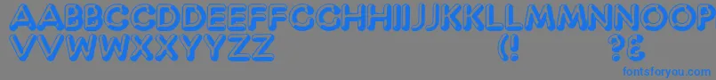 CaptainShiner-Schriftart – Blaue Schriften auf grauem Hintergrund