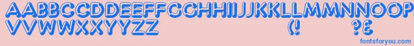 CaptainShiner Font – Blue Fonts on Pink Background
