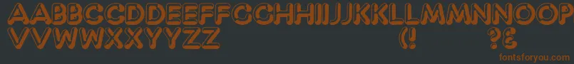 CaptainShiner-fontti – ruskeat fontit mustalla taustalla