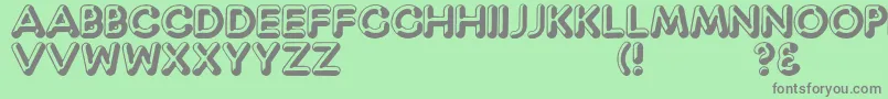 CaptainShiner Font – Gray Fonts on Green Background