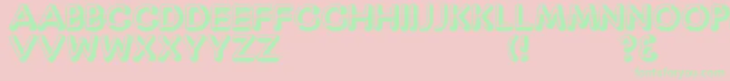 CaptainShiner Font – Green Fonts on Pink Background