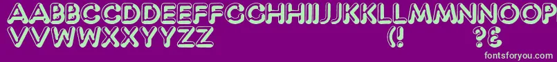 CaptainShiner Font – Green Fonts on Purple Background