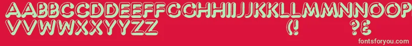 CaptainShiner Font – Green Fonts on Red Background