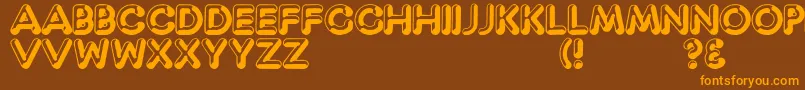 CaptainShiner Font – Orange Fonts on Brown Background