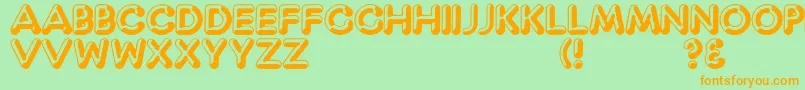 CaptainShiner Font – Orange Fonts on Green Background