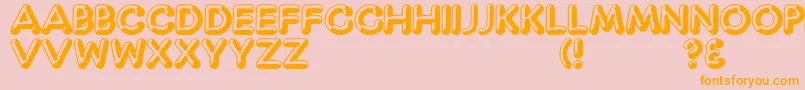 CaptainShiner Font – Orange Fonts on Pink Background
