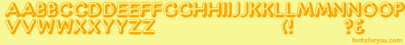 CaptainShiner Font – Orange Fonts on Yellow Background