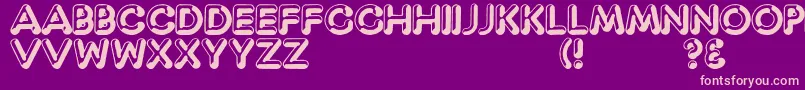 CaptainShiner Font – Pink Fonts on Purple Background