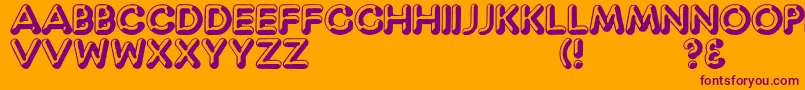 CaptainShiner Font – Purple Fonts on Orange Background